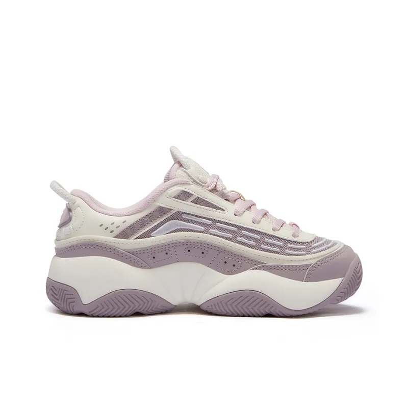 FILA FUSION FIRE Anti Slip Wear Resistant Low Top Basketball Shoes Women's Gray White-1