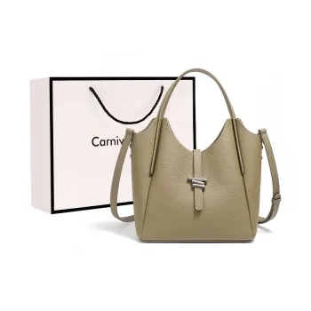Carnival Keep Top Grain Cow Leather Crossbody Bag Shoulder Bag Bucket Bag Handbag Women's Multicolor