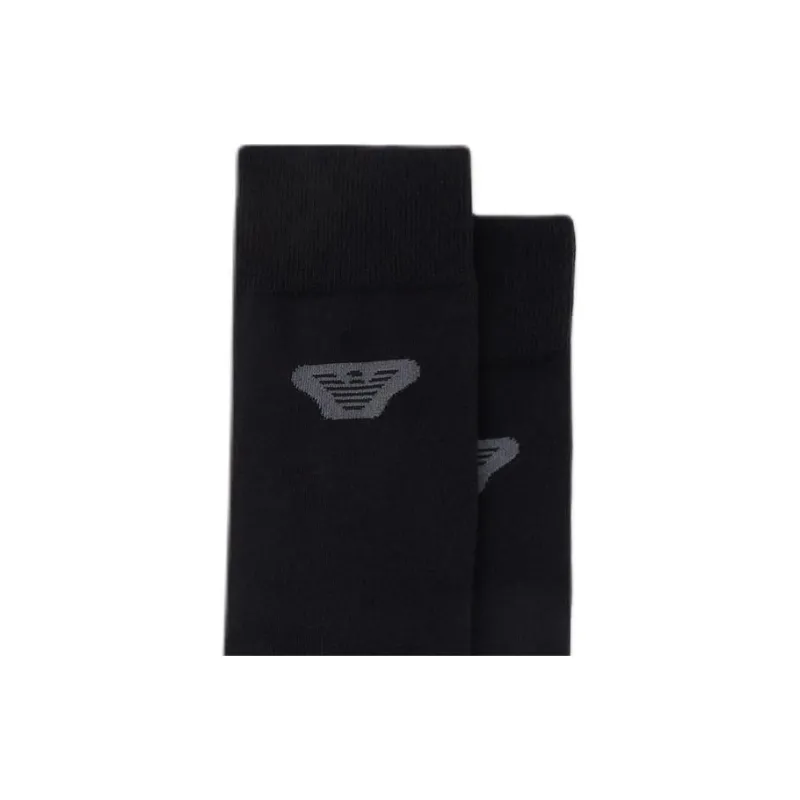 EMPORIO ARMANI Mid Calf Socks Men's 2 Pack Black-2