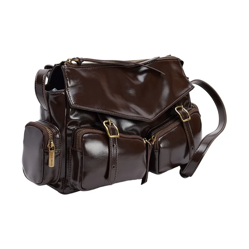 URBAN REVIVO Crossbody Bags Dark Red Brown-1