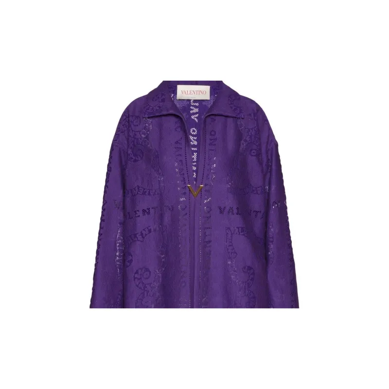 Valentino Long-Sleeved Dresses Women's Purple-2