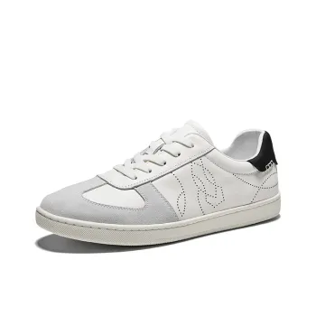 Hautton Jeans Low Top Skateboard Shoes Men's White Gray
