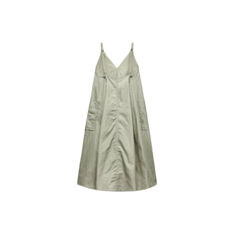 ZARA x And Wander SS25 Slip Dress Women's Light Green-1