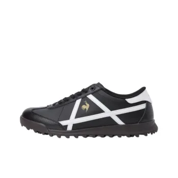 Le Coq Sportif Anti Slip Wear Resistant Low Top Golf Shoes Unisex Black White