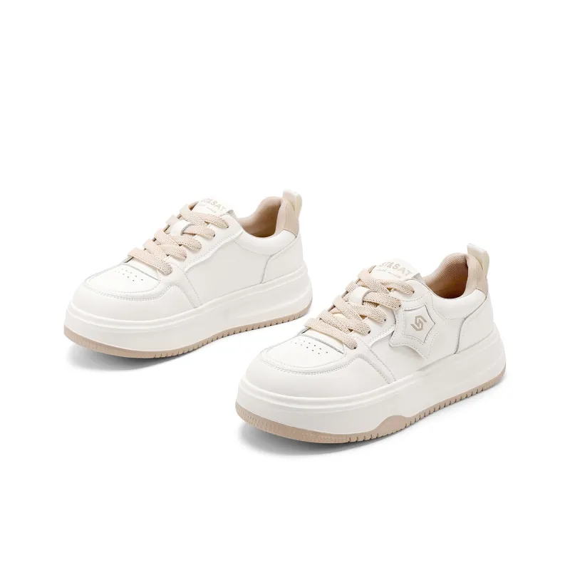 ST&SAT Slip Resistant, Waterproof, Lightweight, Height Increasing Low Top Skateboard Shoes Women's-7