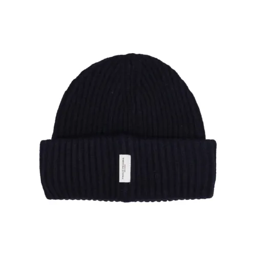 PAOLO PECORA MILANO Milu Wool Beanies Unisex Marine Blue
