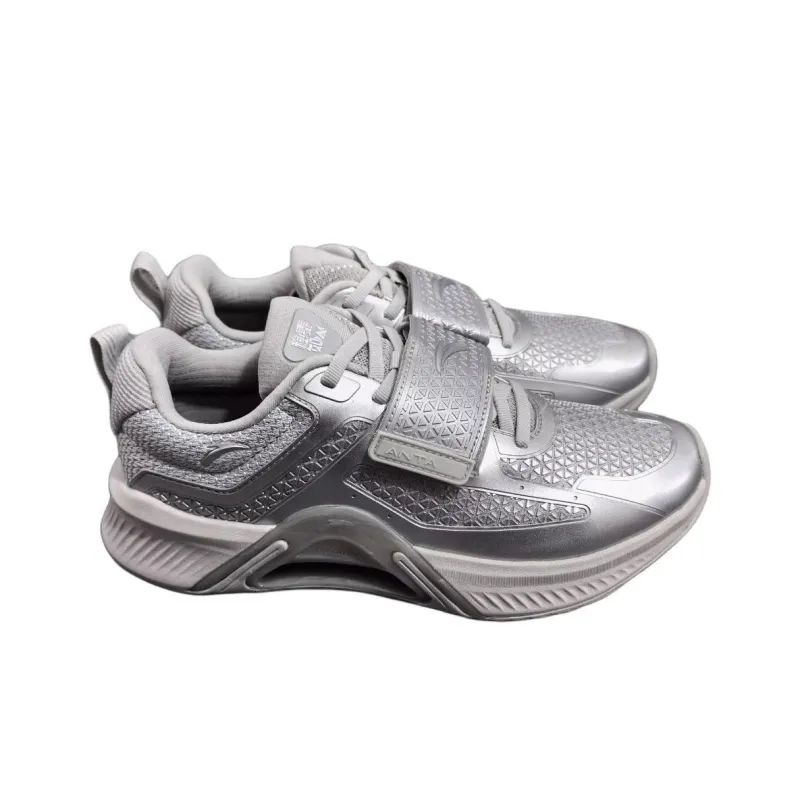 Anta Cushioning Wear Resistant Low Top Training Shoes Men's Silver-3
