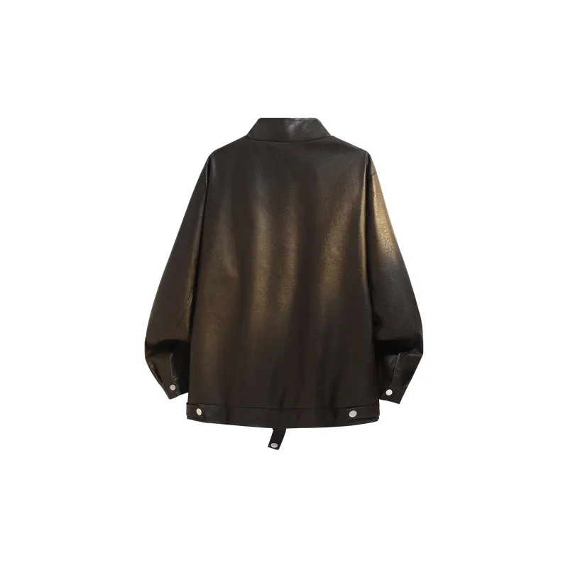 Supremo Cat Leather Jacket Unisex-4