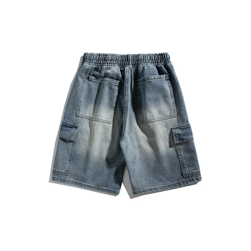 Warrior Huichao Riding The Wind Collection Denim Shorts Unisex-3