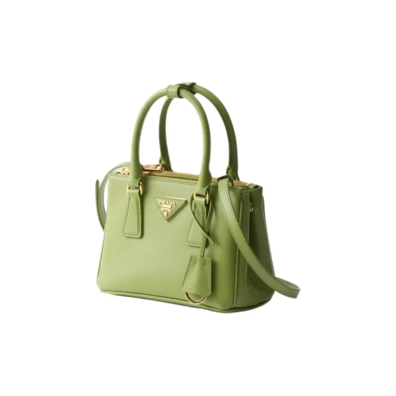 PRADA Galleria Killer Bag Leather One Shoulder Handbag Mini Women's Grass Green-1