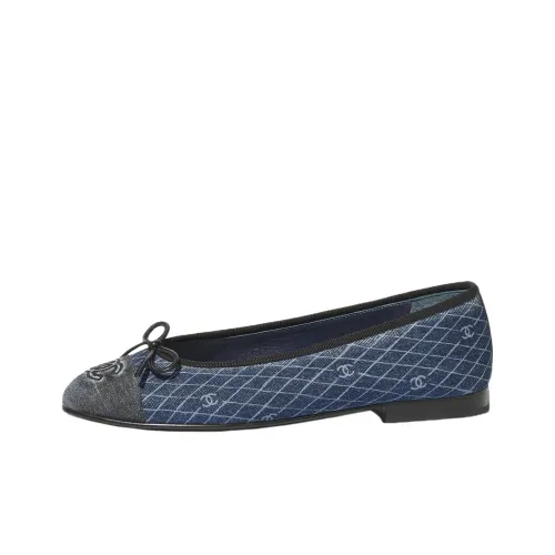 CHANEL Casual Single Shoes Women's Blue
