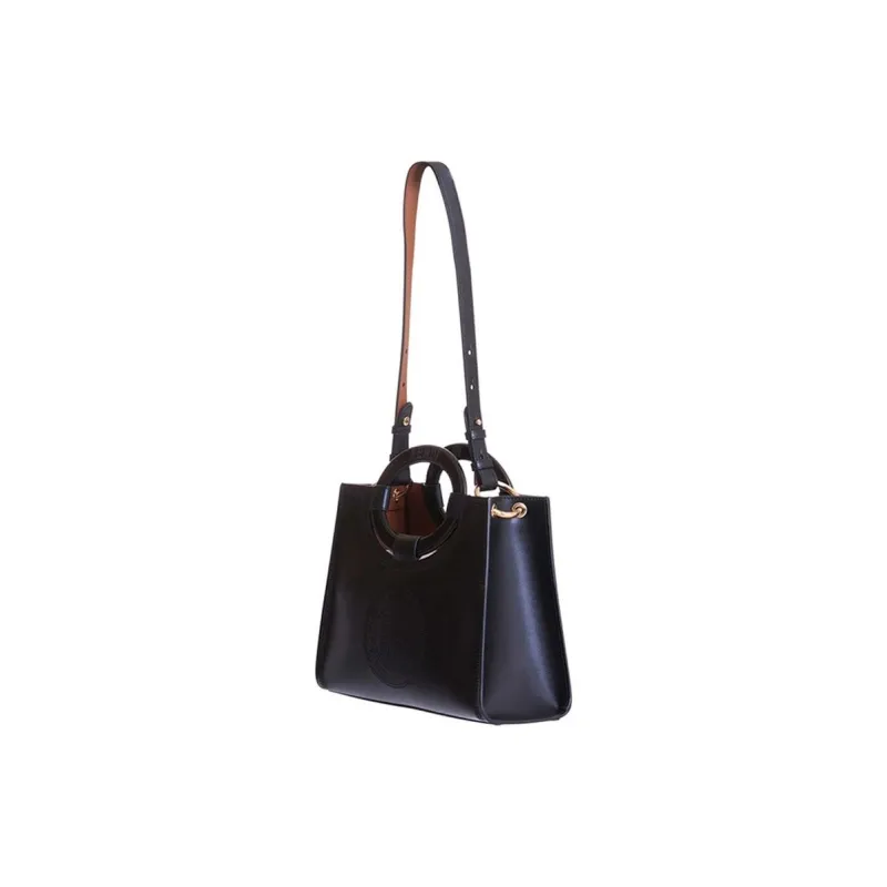 FENDI Calfskin One Shoulder Handbags Small Size Women's Black-2