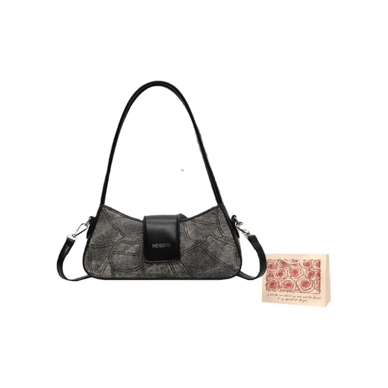 Rainbow Girl PU Crossbody Bag, Shoulder Bag Women's Black/Blue/Brown-8