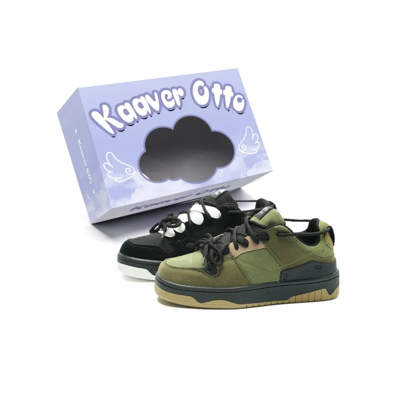 KAAVER OTTO Cushioning, Abrasion Resistant, Height Increasing Low Top Skateboard Shoes Unisex-14