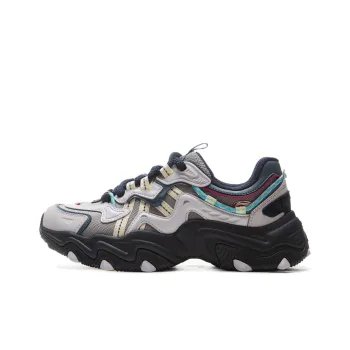 LiNing Cat's Claw Lite 2 Anti Slip And Wear Resistant Height Increasing Low Top Chunky Sneakers Women's Gray Black