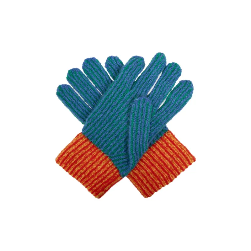 BOBO CHOSES Polyamide, Acrylic Knit Gloves Kids' Blue-1