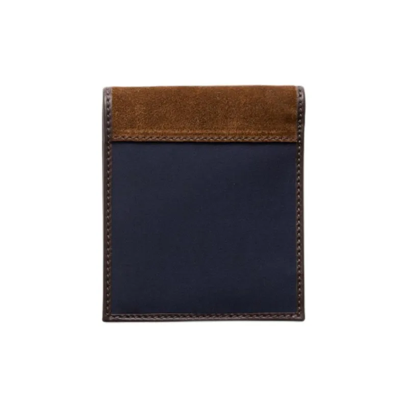 PRADA Re Nylon Polyamide Wallet Men's Blue & Coffee-2