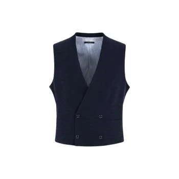 GIORGIO ARMANI Double breasted Waistcoat In Virgin Wool And Silk