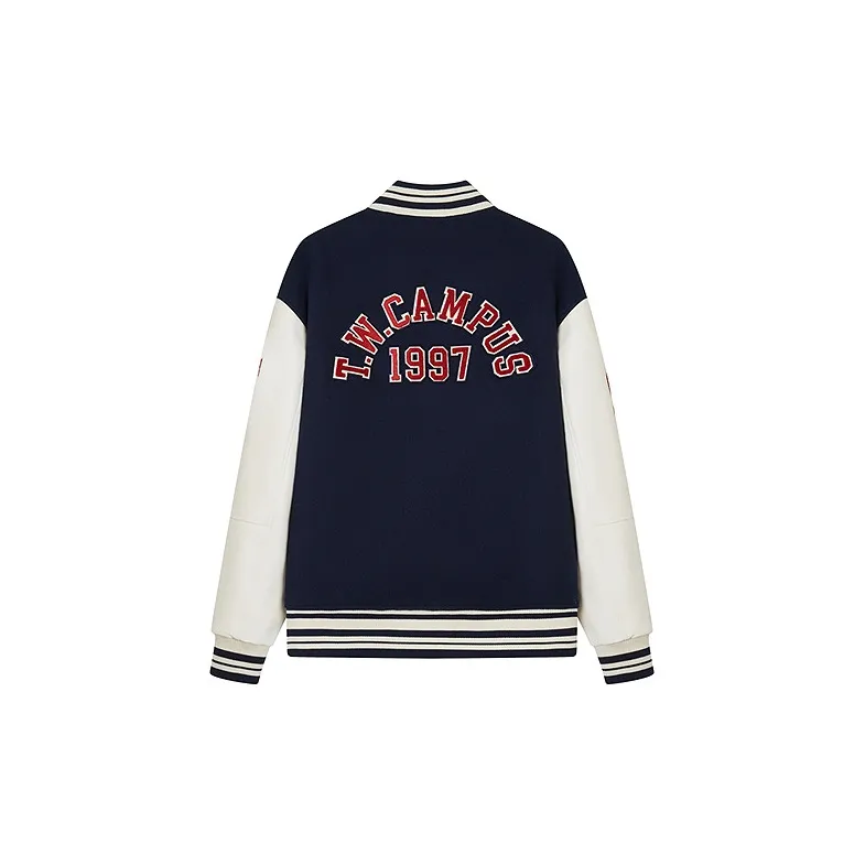 Teenie Weenie Men Baseball Jacket Unisex Navy Blue-1
