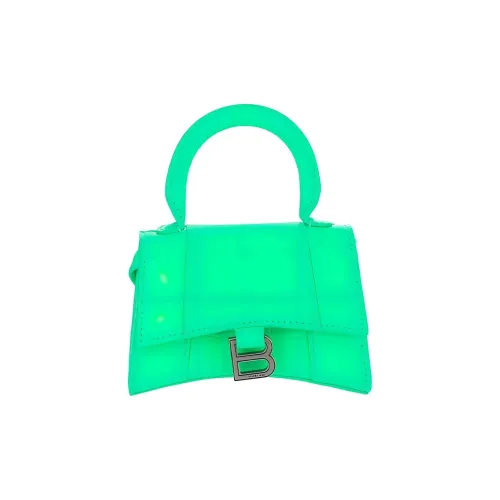 Balenciaga Cow Leather Handbag Women's Neon Green