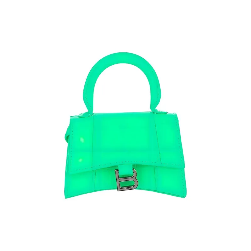 Balenciaga Cow Leather Handbag Women's Neon Green-0