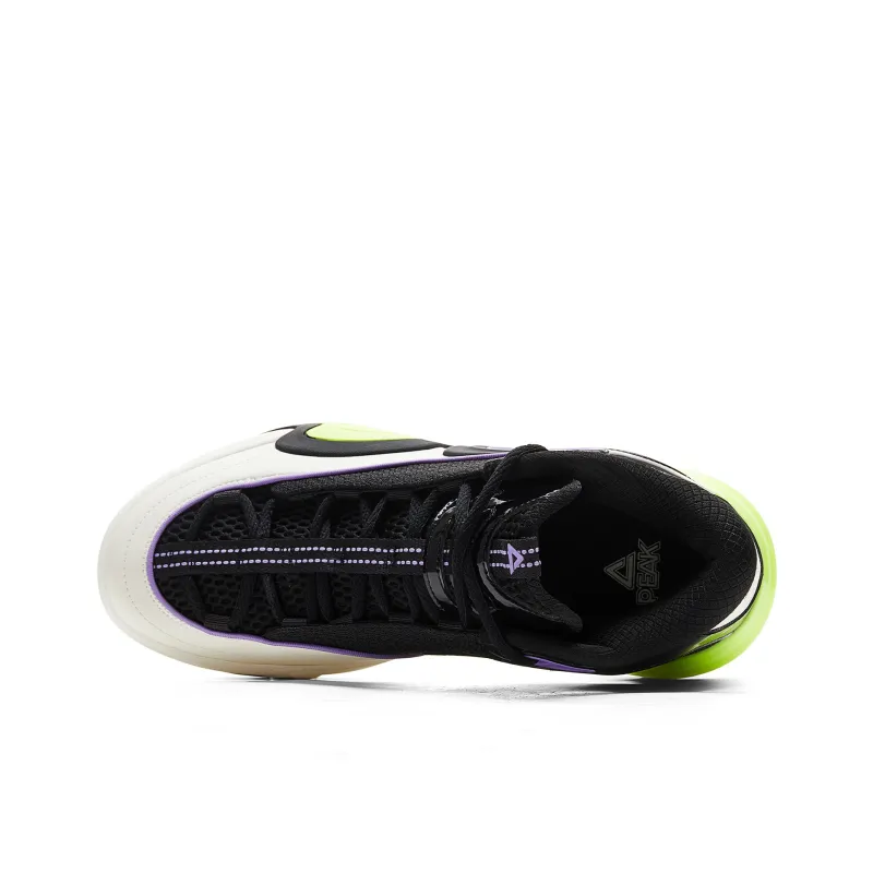 PEAK Basketball Shoes Men Low Top Black White Purple-3