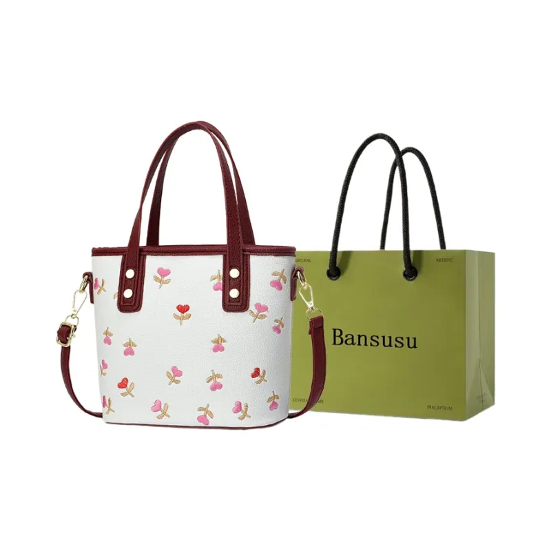 Bansusu PU Shoulder Bag, Crossbody Bag, Handbag Women's Blue/Pink/Rose Red/Black/Maroon-6