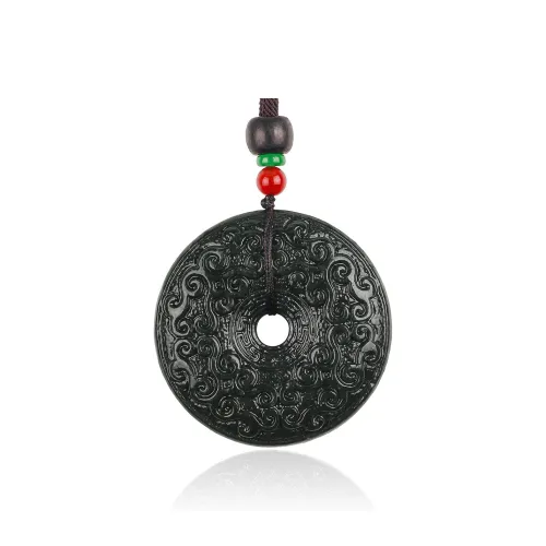 TAMINA Hetian Jade Pendants Green Jade Unisex