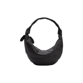 Lemaire Cow Leather Kesa Bag Handbag Small Size Women's Black