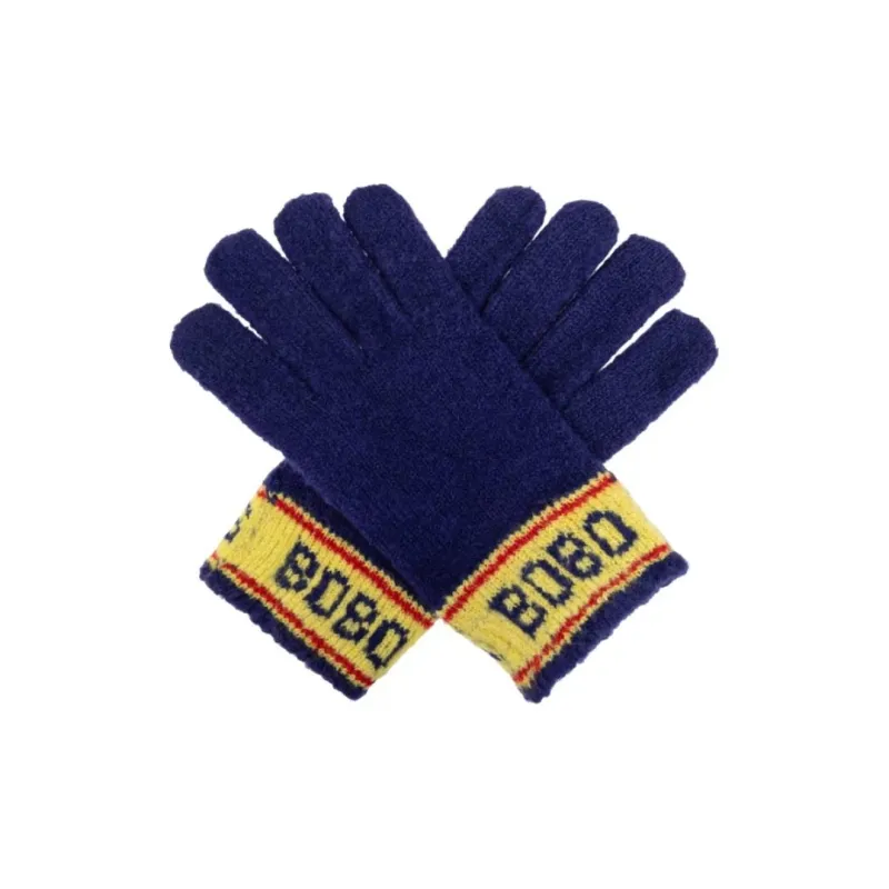 BOBO CHOSES Acrylic Fiber, Polyamide, Elastane Knit Gloves Kids' Blue-2