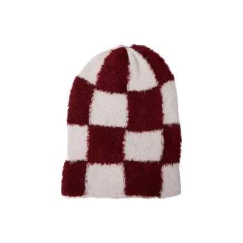 The Elder Statesman Mohawk Slouchy Checked Beanie