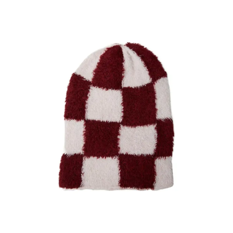 The Elder Statesman Mohawk Slouchy Checked Beanie-0