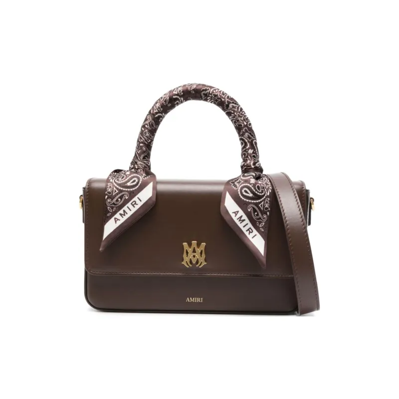 AMIRI Calfskin Shoulder Bag, Crossbody Bag, Handbag Micro Women's Brown-0