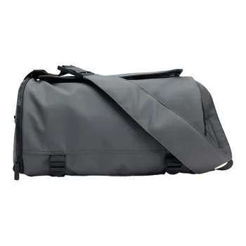 URBAN REVIVO Fabric Shoulder Bag, Crossbody Bag Regular Men's Black