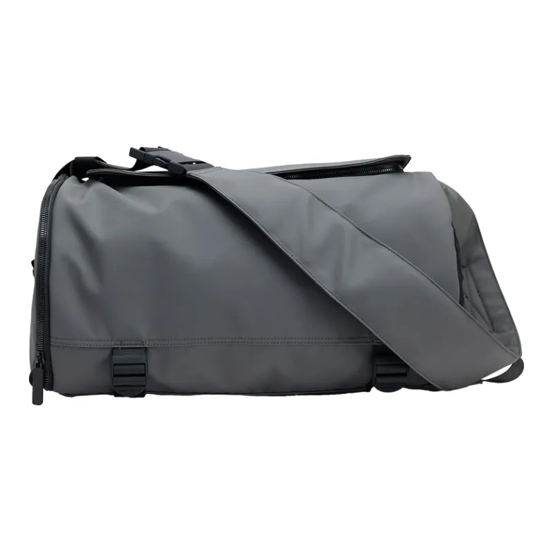 URBAN REVIVO Fabric Shoulder Bag, Crossbody Bag Regular Men's Black-0