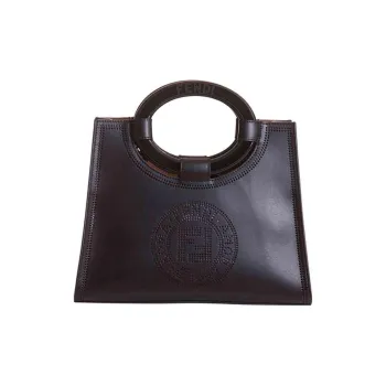 FENDI Calfskin One Shoulder Handbags Small Size Women's Black