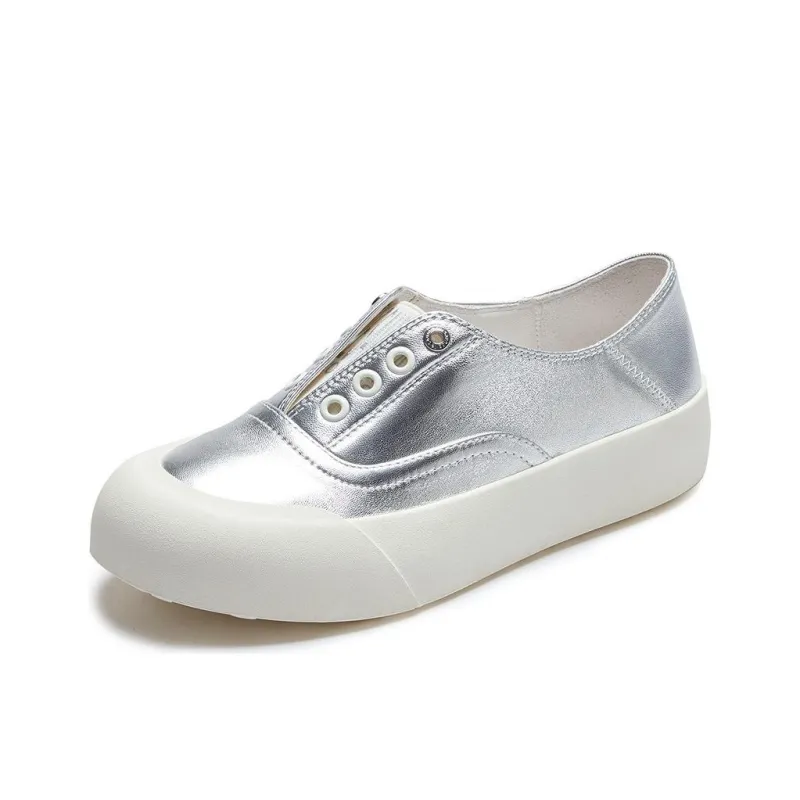 Le Saunda Low Top Skateboard Shoes Women's Solid Color-1
