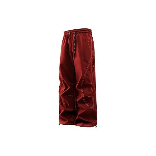 MIIOW Casual Pants Unisex Angora Red