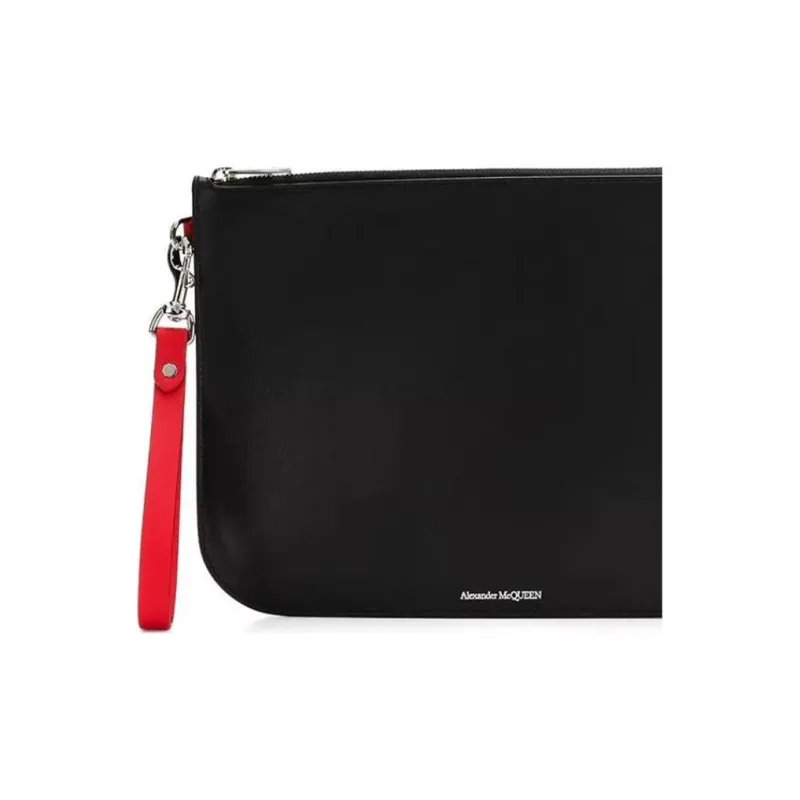 Alexander McQueen Cow Leather Clutch Unisex Black-2