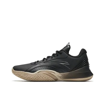 Anta Anti Slip Wear Resistant Low Top Basketball Shoes Men's Black