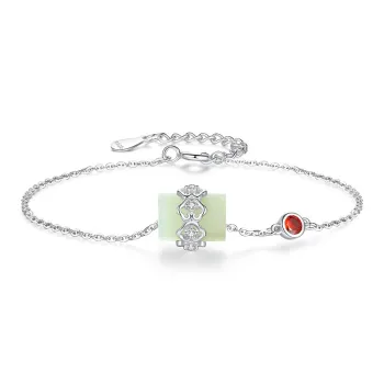 Andaozi Hetian Jade Bracelets Pale Greenish White Jade Women's