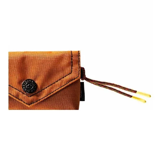 GAGA EQUIPMENT Nylon Fabric Envelope Bag Card Holder Mini Unisex Caramel-2