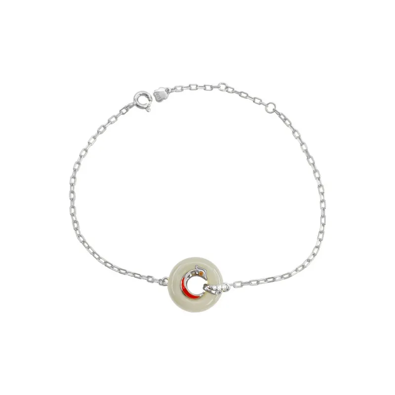 Andaozi Hetian Jade Bracelets Pale Greenish White Jade Women's-4