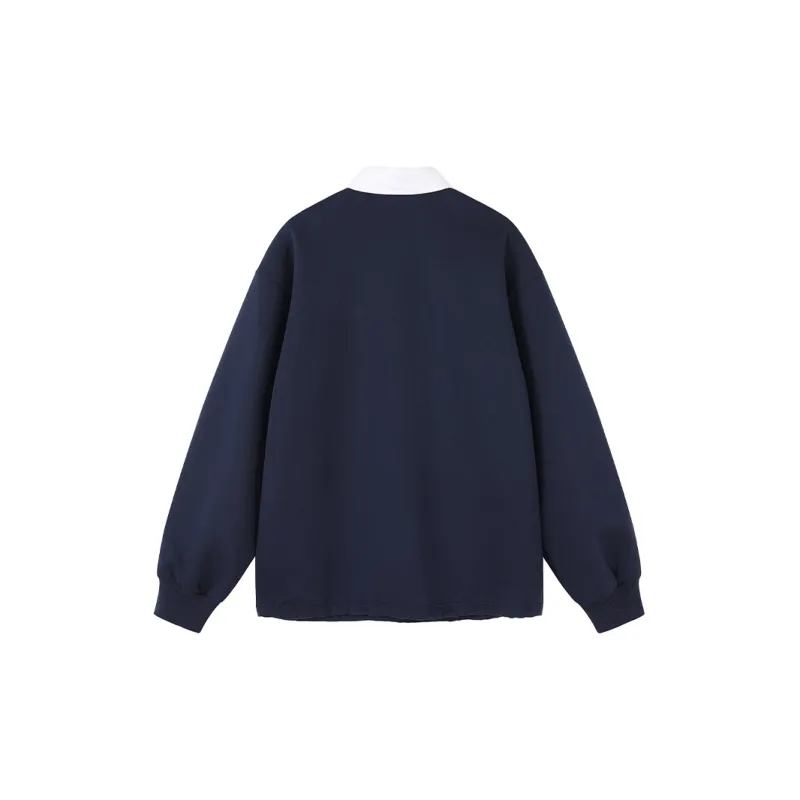 MATCHA STORY College Series Sweatshirt Unisex Navy Blue-1