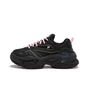 FILA FUSION EVA Gummies Anti Slip And Wear Resistant Height Increasing Low Top Chunky Sneakers Women's Black