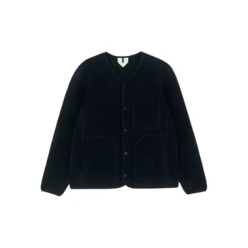 ARKET Velvet-feel Coat Men's Dark Blue