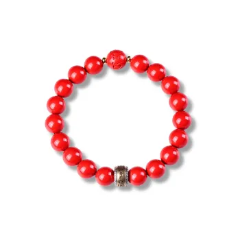Gu He Reconstructed Cinnabar Jade Bracelets Unisex