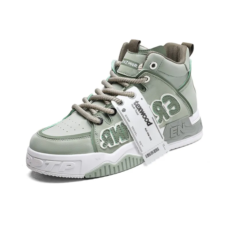 TEXWOOD Coverage Slip-Resistant Cushioning Wear-Resistant Height Increasing High-Top Skateboard Shoes Men's-14