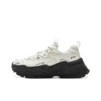 LiNing Starlight Cushioning, Slip Resistant, And Breathable Low Top Casual Shoes Women's Champagne White