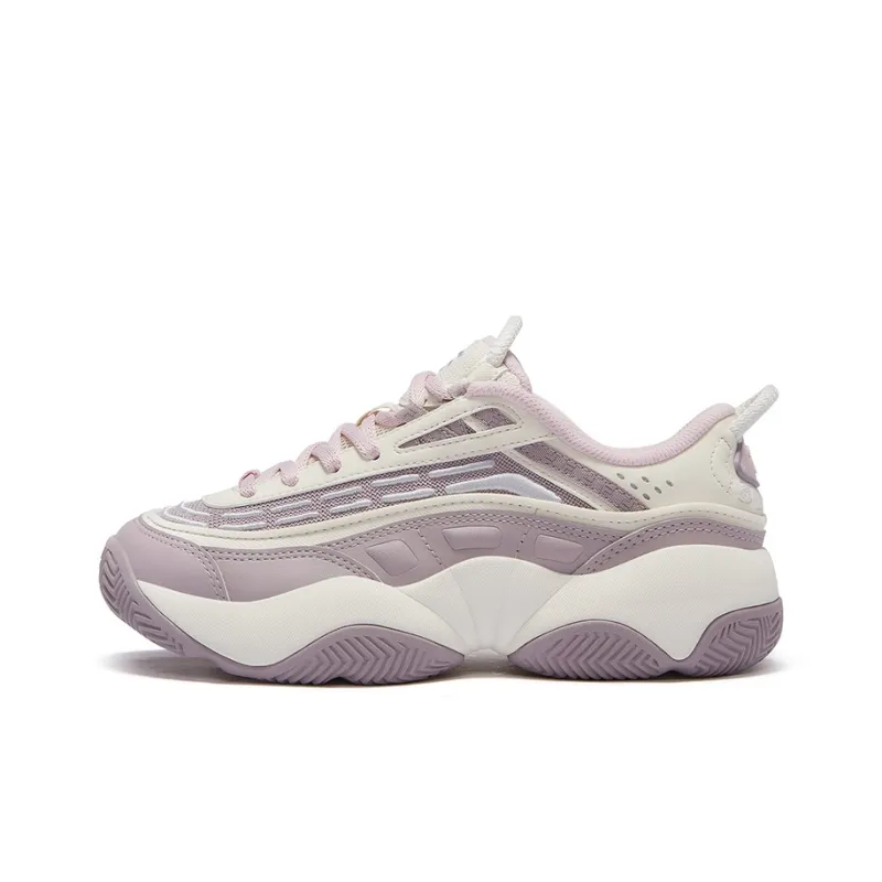 FILA FUSION FIRE Anti Slip Wear Resistant Low Top Basketball Shoes Women's Gray White-0